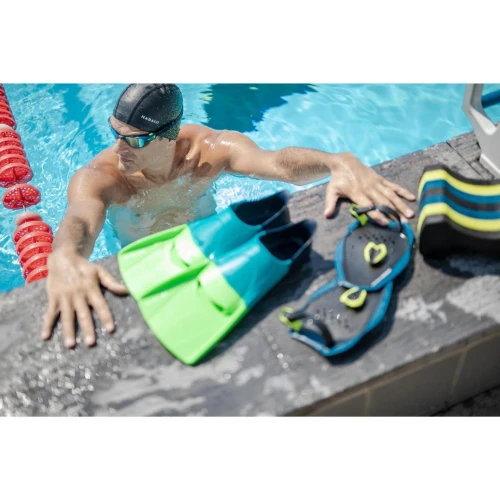Plaquettes de Natation Quick-In 500 taille M Bleu Jaune