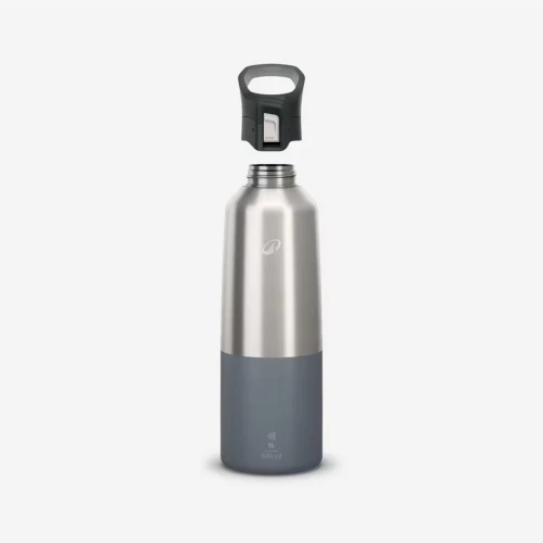 Gourde isotherme inox 1L bouchon à ouverture rapide pour la randonnée 