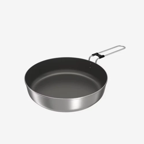 Popote 500 de camping en acier inox + anti-adhésif - 4 personnes - 25 éléments