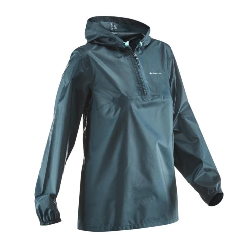 VESTE COUPE VENT ET DÉPERLANTE DE RANDONNÉE - RAINCUT 1/2 ZIP - FEMME