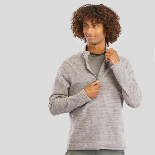 PULL POLAIRE DE RANDONNÉE - MH100 - HOMME GRIS