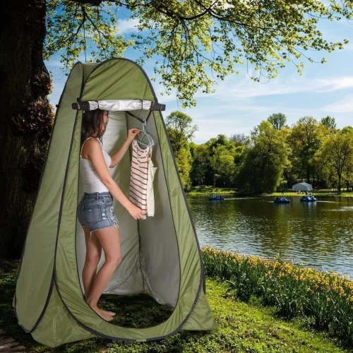 Tente et cabine de douche de camping instantanée, 2 Seconds