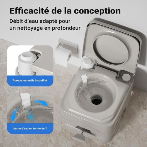 TOILETTE PORTABLE POUR LE CAMPING 10 Litres
