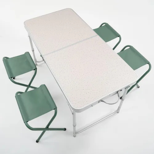 TABLE DE CAMPING AVEC 4 SIÈGES QUECHUA DECATHLON