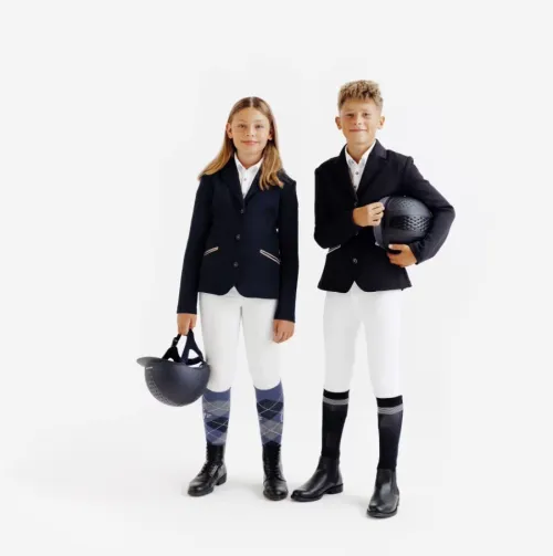 Veste de concours équitation enfant - 500 noir