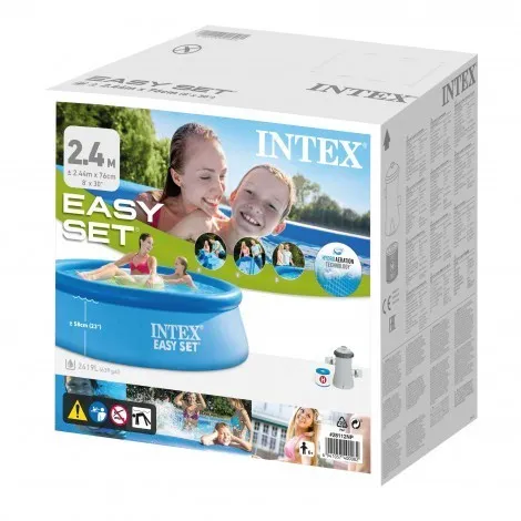 Piscine Intex Easy Set 244 x 61 cm avec pompe à eau 