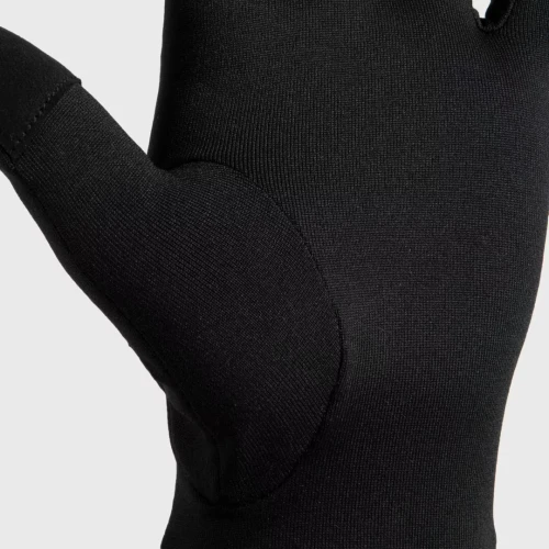 Gants de running tactiles adulte - kiprun warm 100 noir