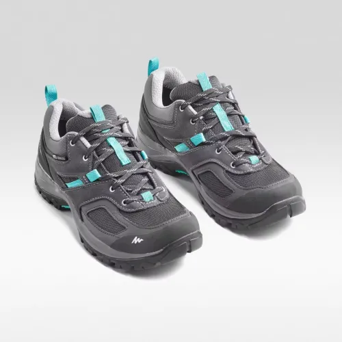 Chaussures imperméables de randonnée montagne - MH100 Gris/Bleu - Femme