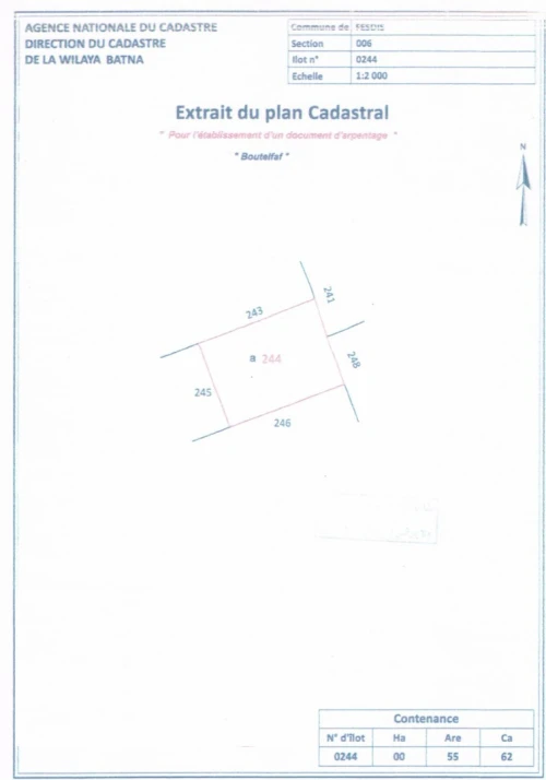 Vente Terrain Batna Fesdis