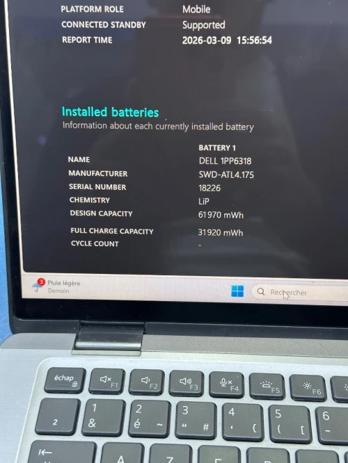DELL LATITUDE 7320 X360 CORE : INTEL i5 - 1145G7 DISC :  256 GB  (SSD)  RAM : 16 GB