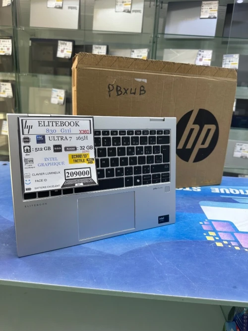 HP ELITEBOOK 830 G11i X360 CORE : ULTRA 7 165H DISC :  512 GB  (SSD) RAM : 32 GB DDR 5