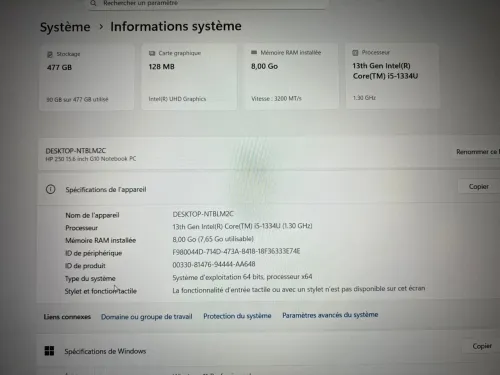 Pc portable hp