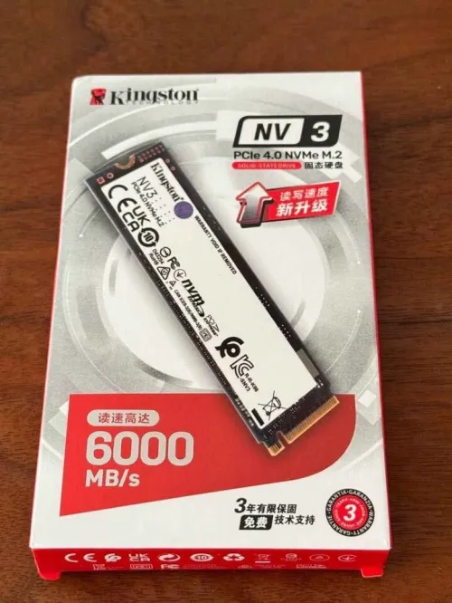 Kingston ssd nvme nv3 1T gen4 6000mhz