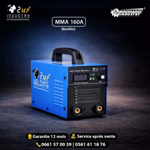 POSTE À SOUDER PORTATIF MMA-FORCE 160A IGBT INVERTER - 2MP INDUSTRY SPA