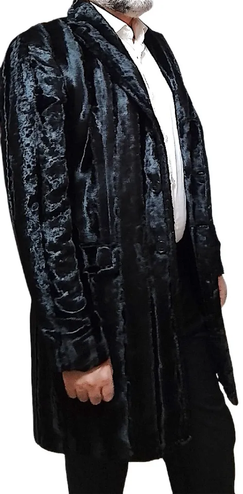 Manteau de luxe en fourrure pour homme made in Italy taille 50