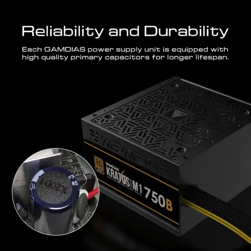 POWER SUPPLY GAMDIAS KRATOS M1-750B 80+ BRONZE RGB