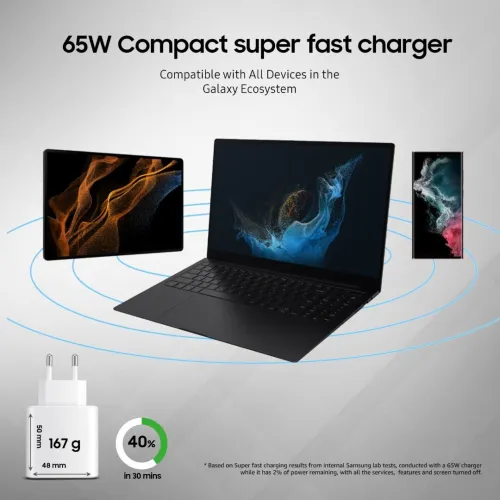LAPTOP SAMSUNG GALAXYBOOK 2 PRO I5-1240P/8GBDDR5/SSD NVME256GB/ECRAN 13.3 FHD AMOLED
