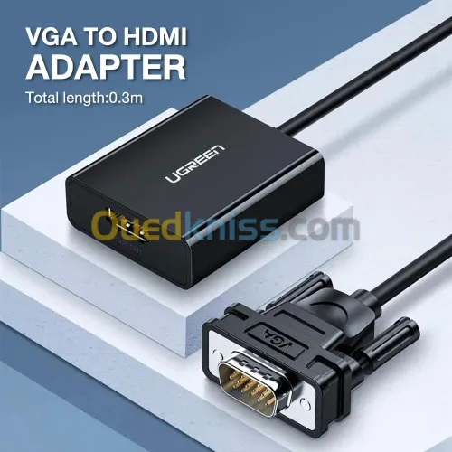 UGREEN VGA to HDMI Adapter (VGA Male to HDMI Female Converter)