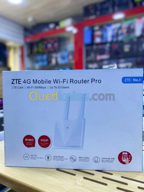 Modem ZTE 4G Mobile Wi-Fi Router Pro LTE Cat4 K10 - White