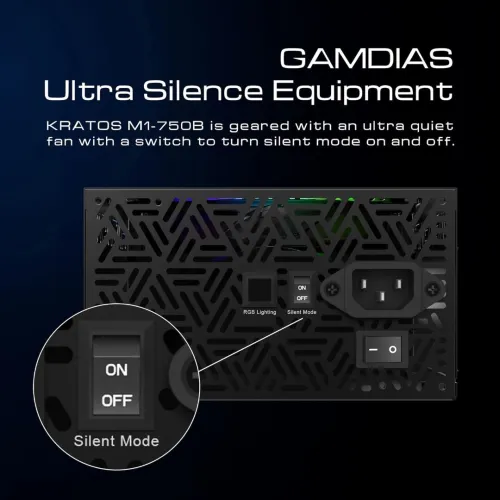 POWER SUPPLY GAMDIAS KRATOS M1-750B 80+ BRONZE RGB