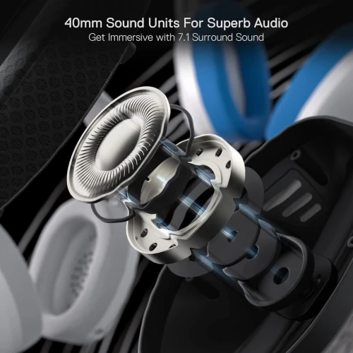 CASQUE WIRELESS REDRAGON IRE-PRO 7.1 ULTRA-LIGHT BK
