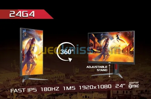 Monitor AOC GAMING G24G4 23.8" FHD Fast IPS 180Hz 1Ms