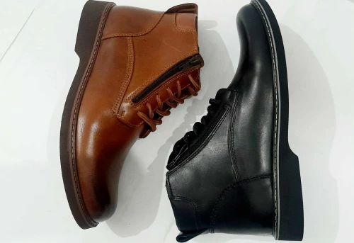 Chaussure demi bottes en cuir veritable semelle importation 