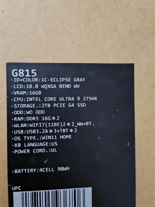 Asus ROG Strix g18 g815 neuf sous emballage