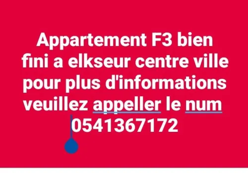 Vente Appartement F3 Béjaïa El kseur