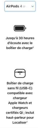 Airpods 4 chargé sans fil magsafe Original  