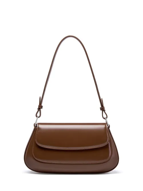 Sac selle en cuir véritable pour femme printemps été 2026 tendance chic polyvalent à porter sous le bras ou en bandoulière