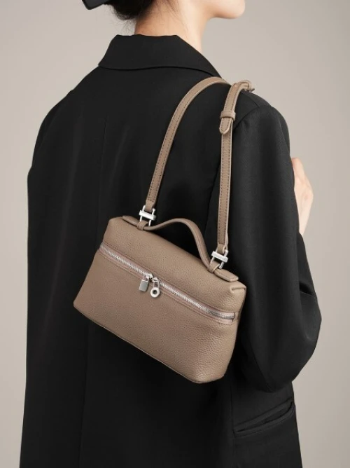 Sac boîte à lunch LP19 cuir pleine fleur femme nouveau modèle 2026 style Gigi sac à main et bandoulière