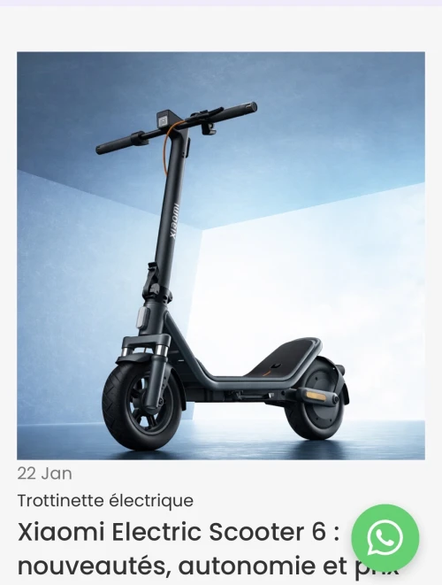 Trotinette scooter Xiaomi 6 neuf (France)
