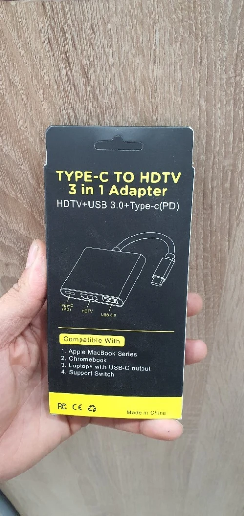 Adaptateur USB-C Hub 3-en-1 (Vers HDMI 4K / USB 3.0 / Type-C PD)