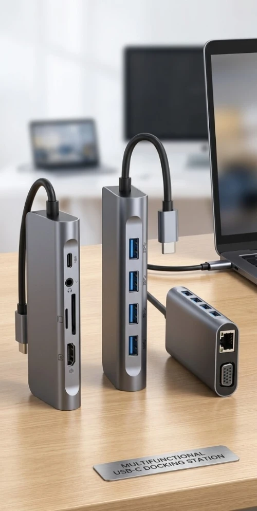 Tybe_c to HDTV 11in 1 adapter  محول وموزع منافذ 11 في 1  Hub 11-in-1 / Docking Station)