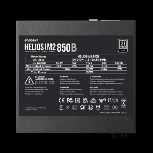 ALIMENTATION GAMDIAS HELIOS M2-850B