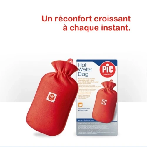 Bouillotte en caoutchouc bilamellée Pic