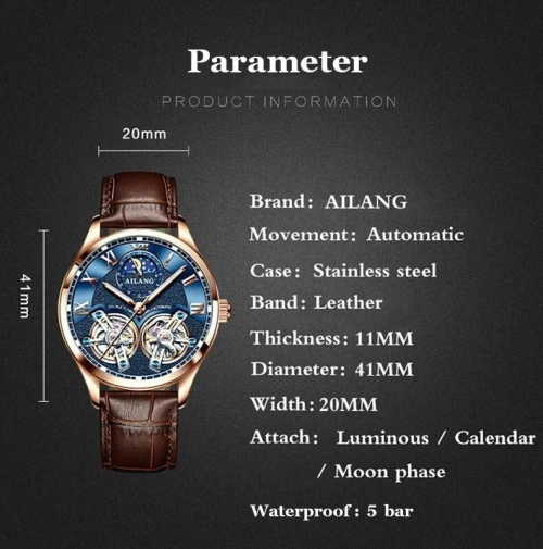 Montre mécanique homme 