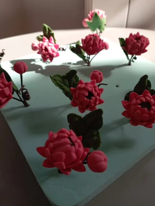 Fleurs en gumpaste sur commande gâteaux traditionnels 