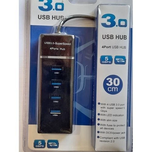 Hub Usb3.0-4 Ports Usb 3.0- 5Gbps