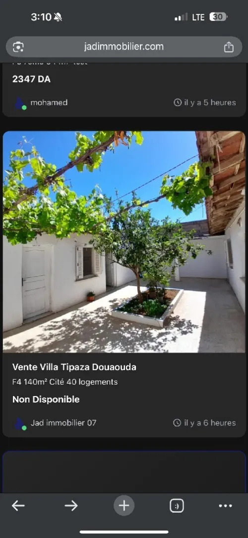 Vente Villa Tipaza Douaouda