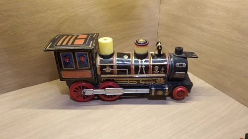 Locomotive train Western Union Pacific Made in Japàn en Tôle noir des années 60's
