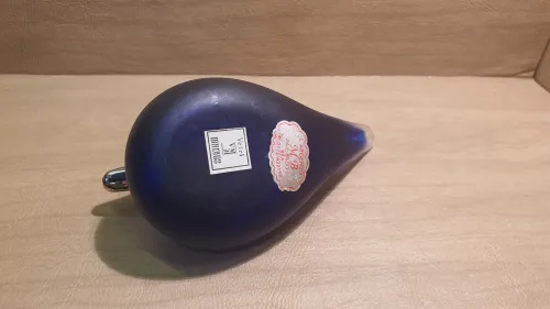 Presse papier Canard bleu cobalt Verre de Murano Italie Vetri Murano 