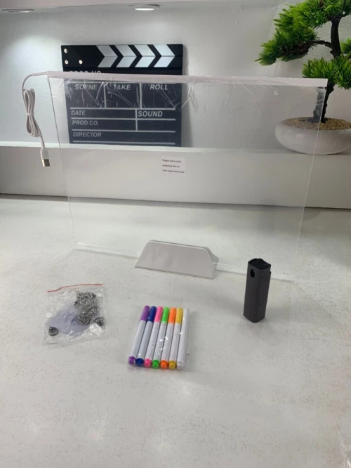 Tableau à Dessin LED coloré avec 7 stylos 40x30cm لوحة مضيئة للرسم والتلوين
