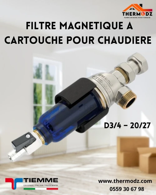 FILTRE MAGNETIQUE TIEMME A CARTOUCHE POUR CHAUDIERE D3/4 