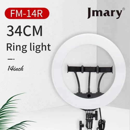 JMARY FM-14R Ring Light + MT-75 Tripod Stand | RING LIGHT SELFIE FM-14R AVEC SUPPORT JMARY