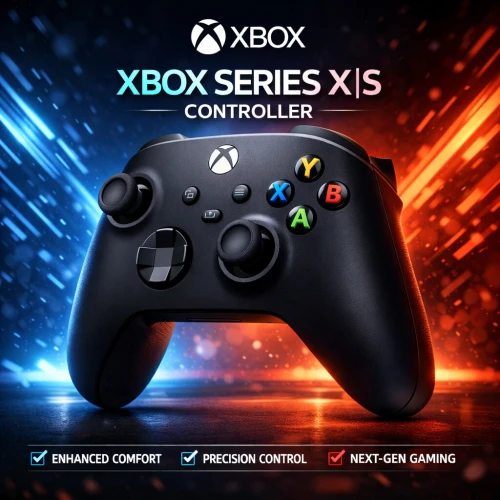 XBOX SERIES X/S ONE PC Controller BLACK/WHITE | MANETTE XBOX SERIES X/S ONE NOIR/BLANC