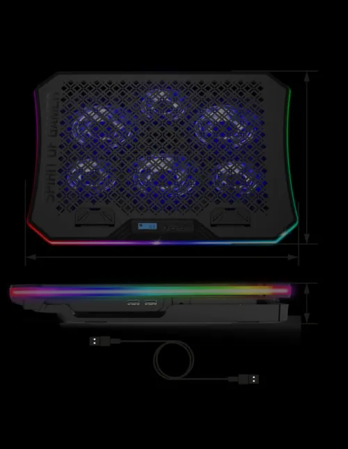 SPIRIT OF GAMER AIRBLADE 1200 RGB Ventilated Laptop Stand | Support ventilé pour ordinateur portable