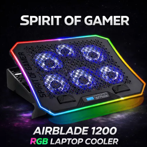 SPIRIT OF GAMER AIRBLADE 1200 RGB Ventilated Laptop Stand | Support ventilé pour ordinateur portable