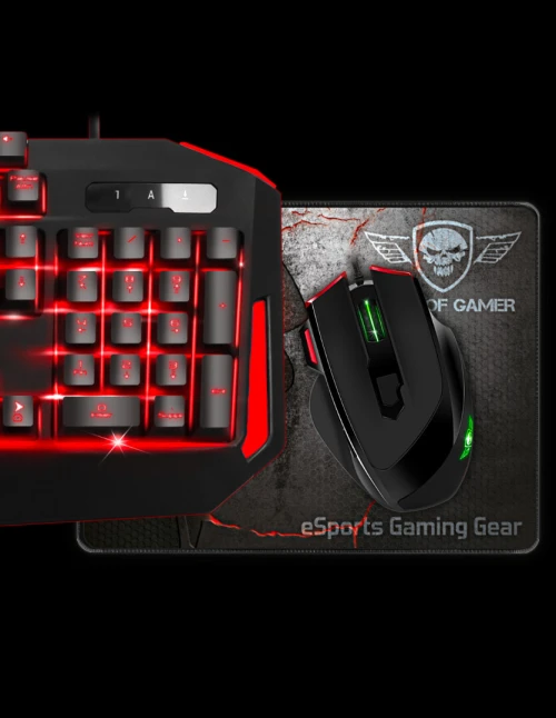 Spirit Of Gamer Pro-MKH3 | Pro Gaming Pack (Keyboard + Mouse + Headset + Gaming Mouse Pad)